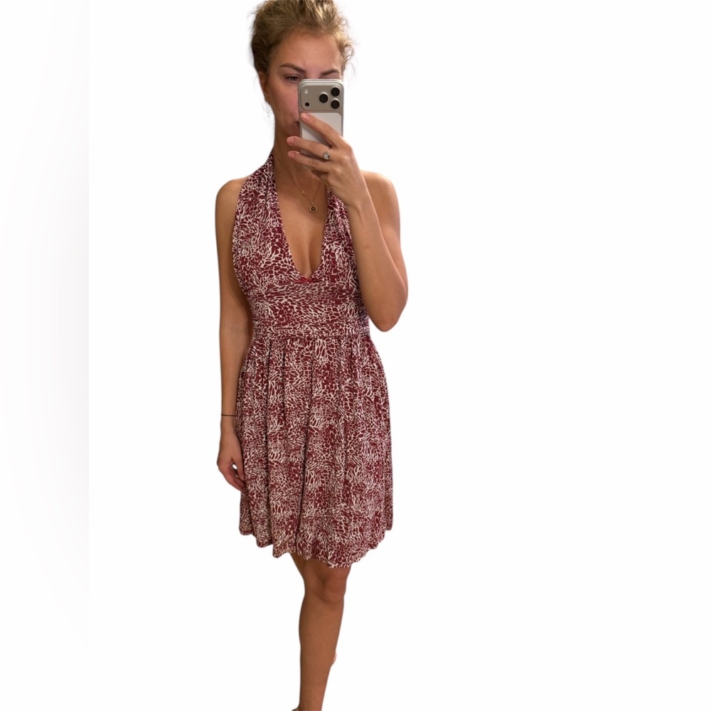Y2k Liu Jo Dress Open Back Halter red/white Dress S